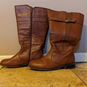 Marbella Wide Shaft/Calf Brown Riding Boots Size 8.5W